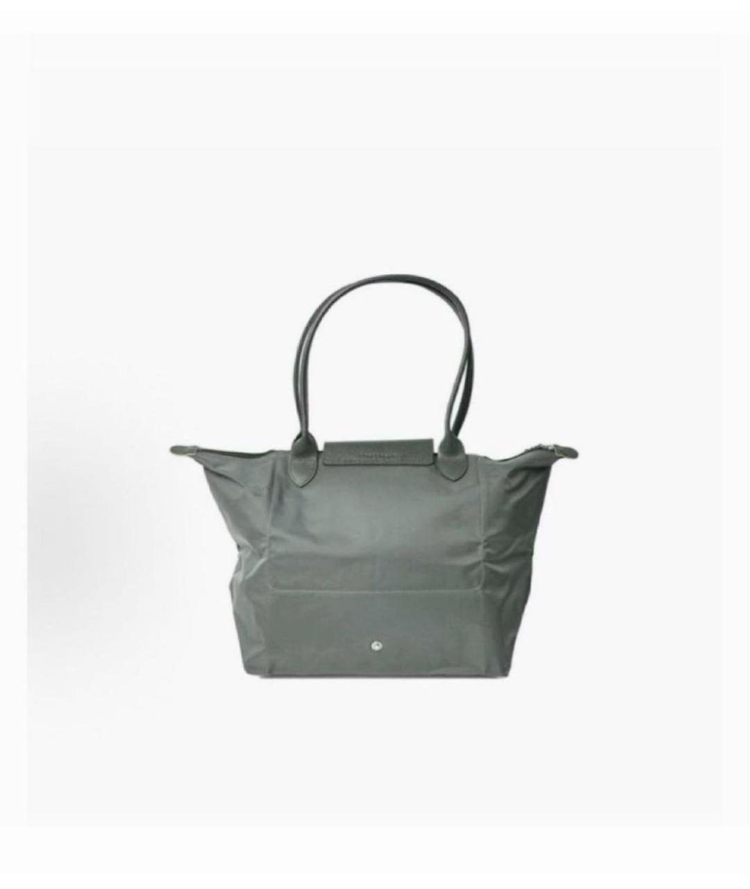 LONGCHAMP Серая тканевая сумка тоут, фото 3