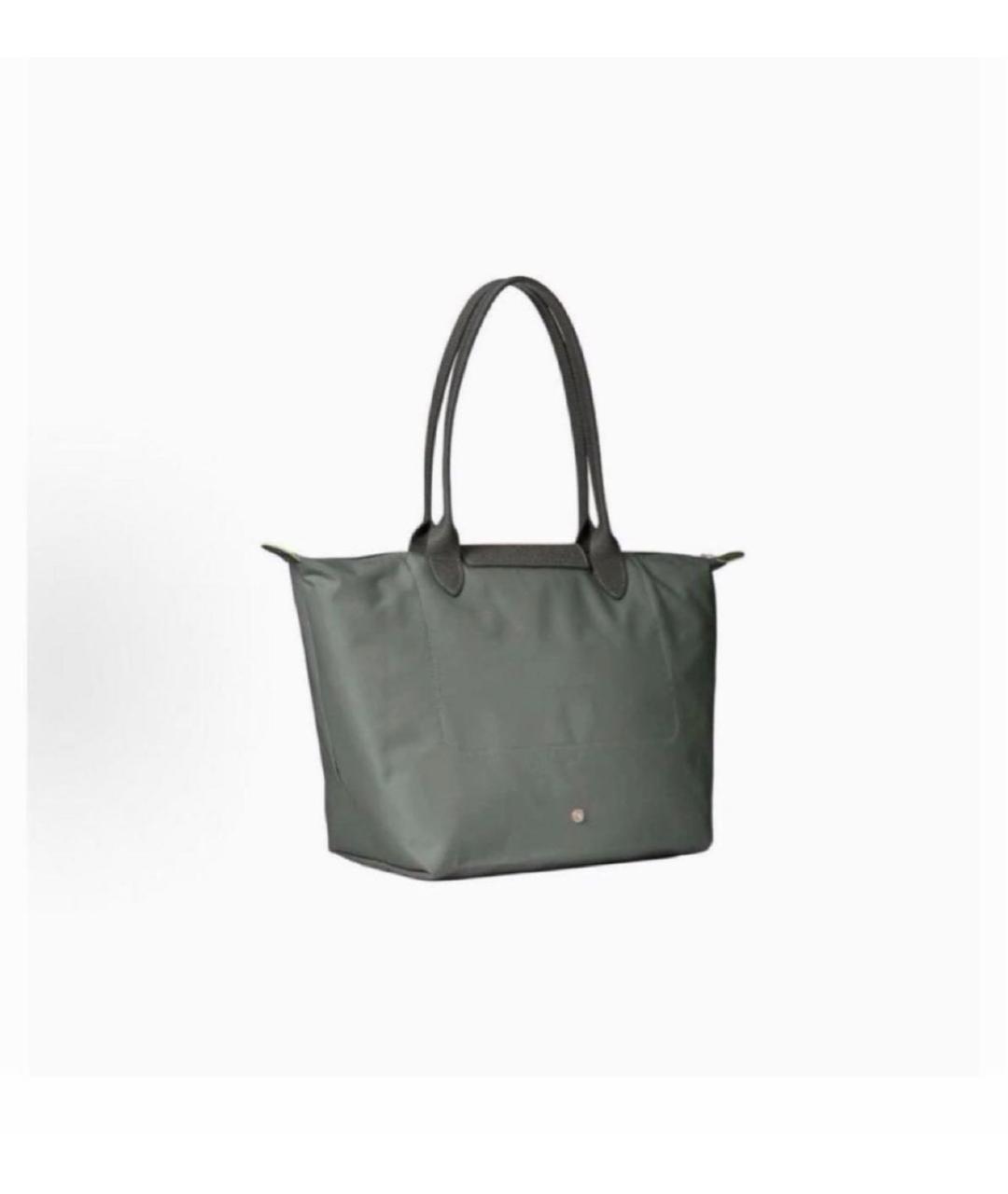 LONGCHAMP Серая тканевая сумка тоут, фото 2