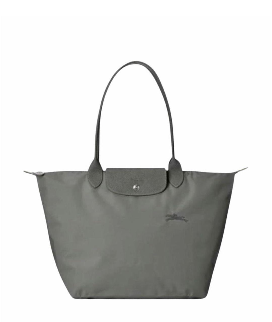 LONGCHAMP Серая тканевая сумка тоут, фото 1