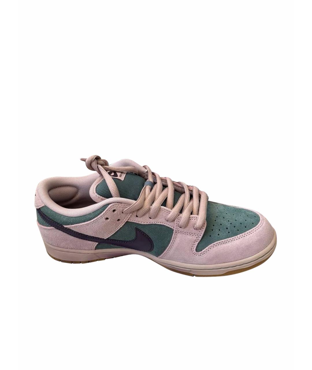 NIKE Розовые замшевые низкие кроссовки / кеды, фото 1