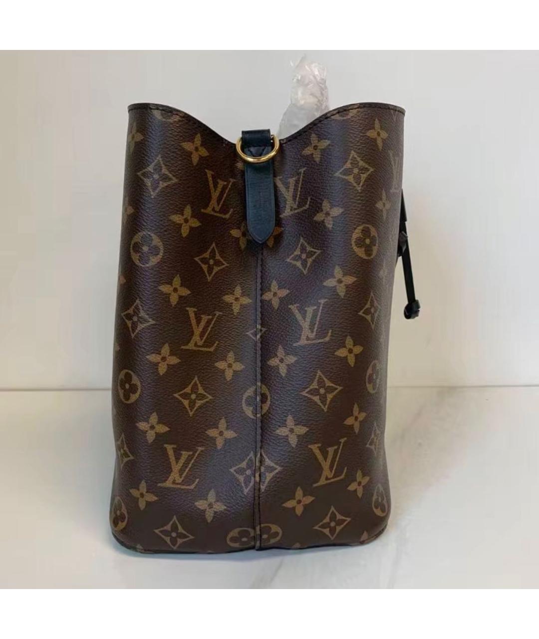 LOUIS VUITTON Черная кожаная сумка через плечо, фото 4