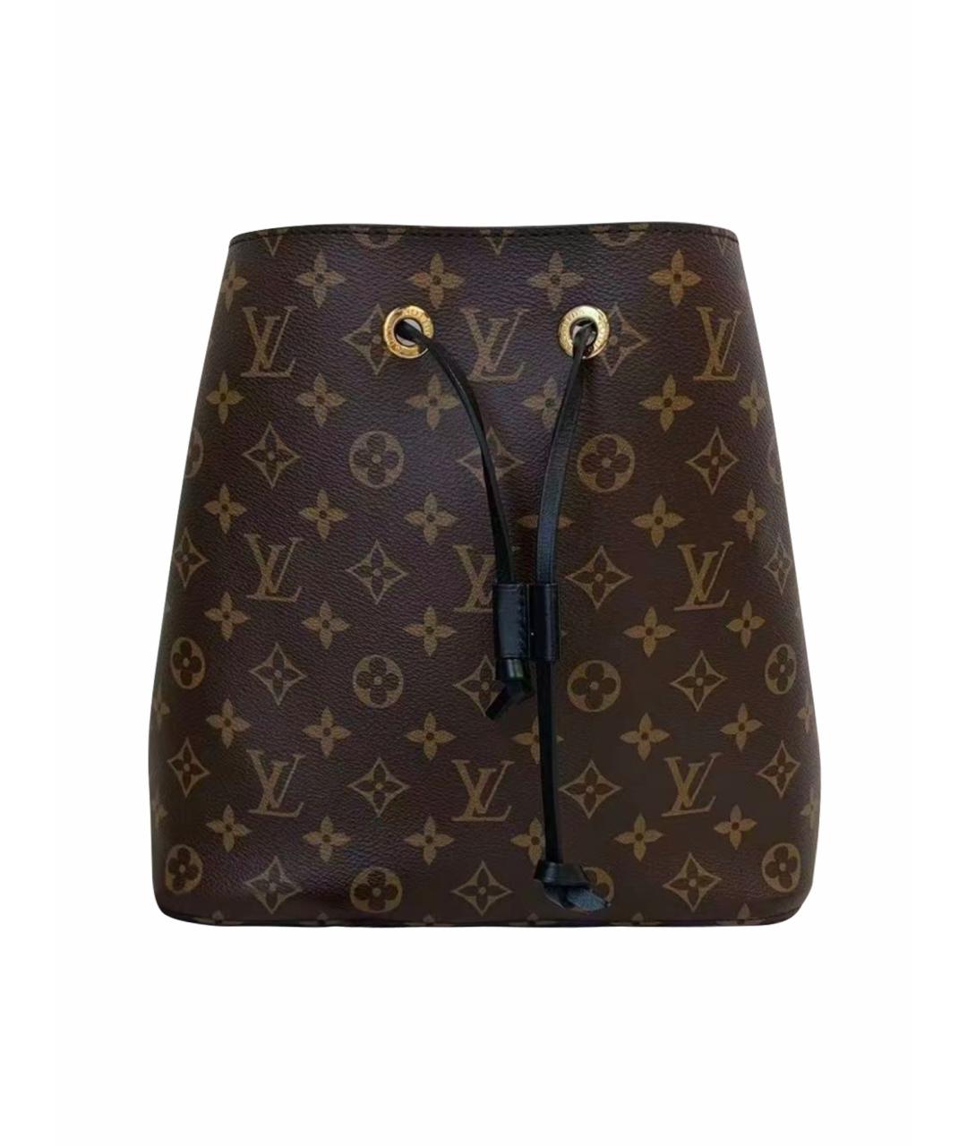 LOUIS VUITTON Черная кожаная сумка через плечо, фото 1