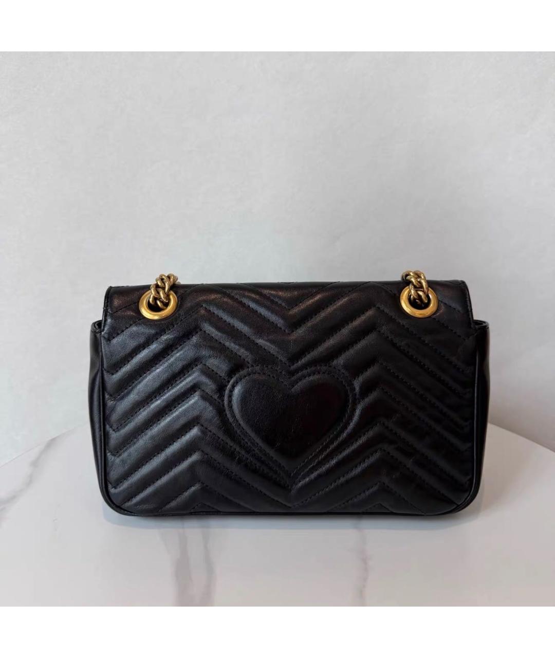 GUCCI Черная кожаная сумка через плечо, фото 2