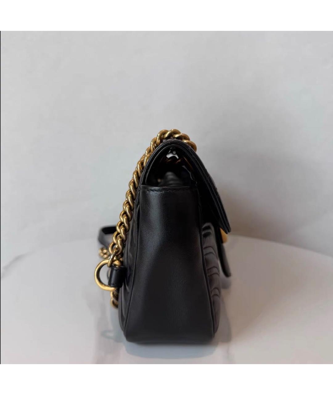 GUCCI Черная кожаная сумка через плечо, фото 3
