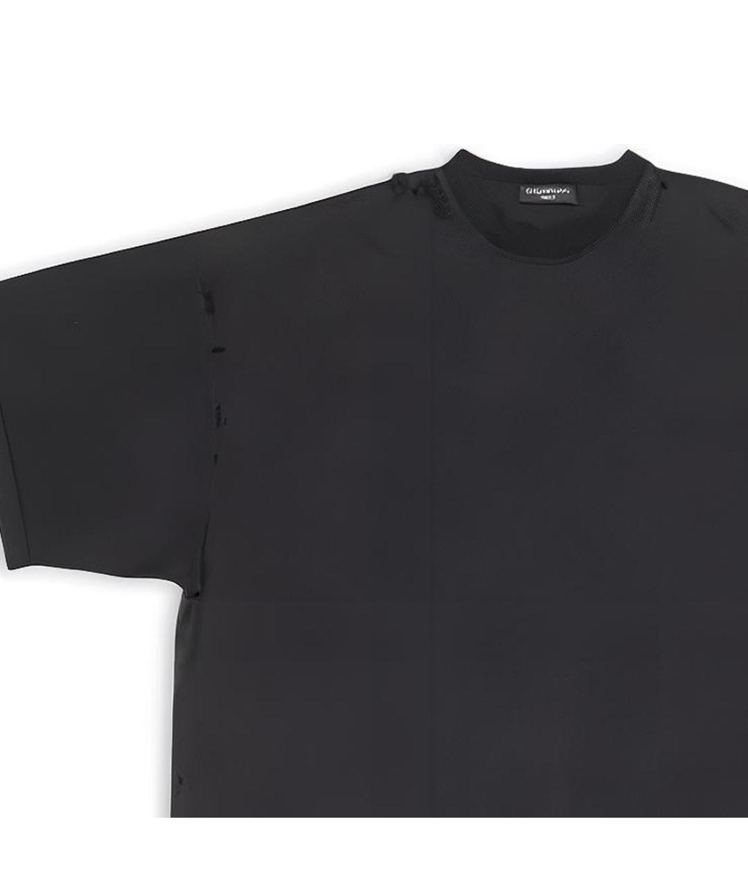 BALENCIAGA Черная футболка, фото 5