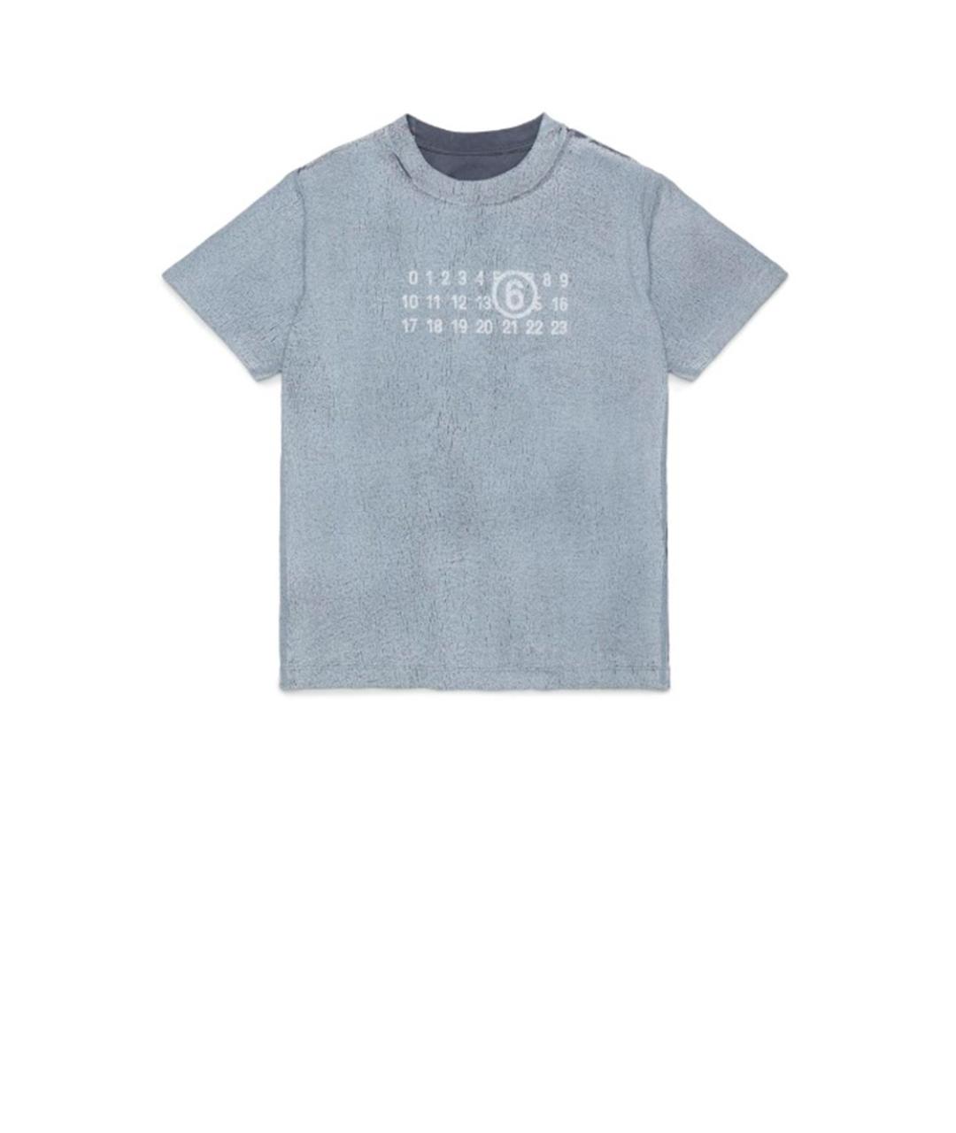 MAISON MARGIELA Голубой хлопковый детская футболка / топ, фото 1