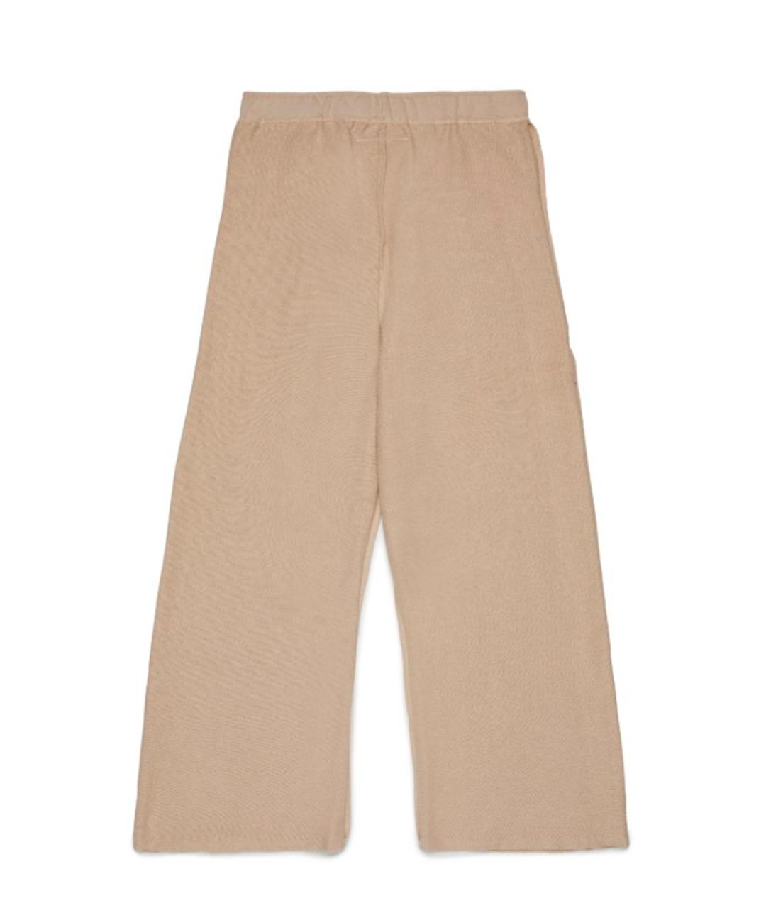MAISON MARGIELA Бежевые хлопковые брюки и шорты, фото 2