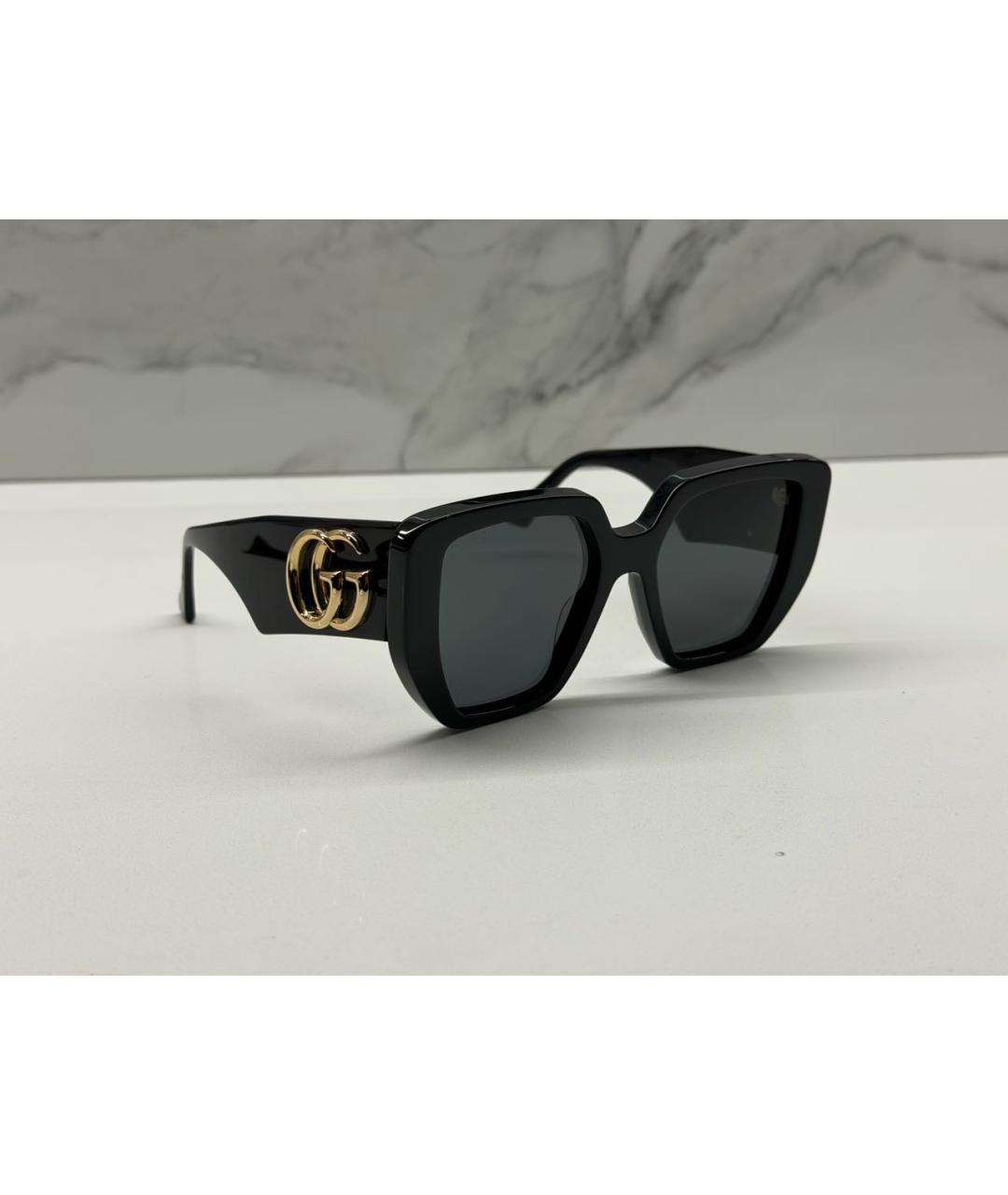 GUCCI Черные пластиковые солнцезащитные очки, фото 8