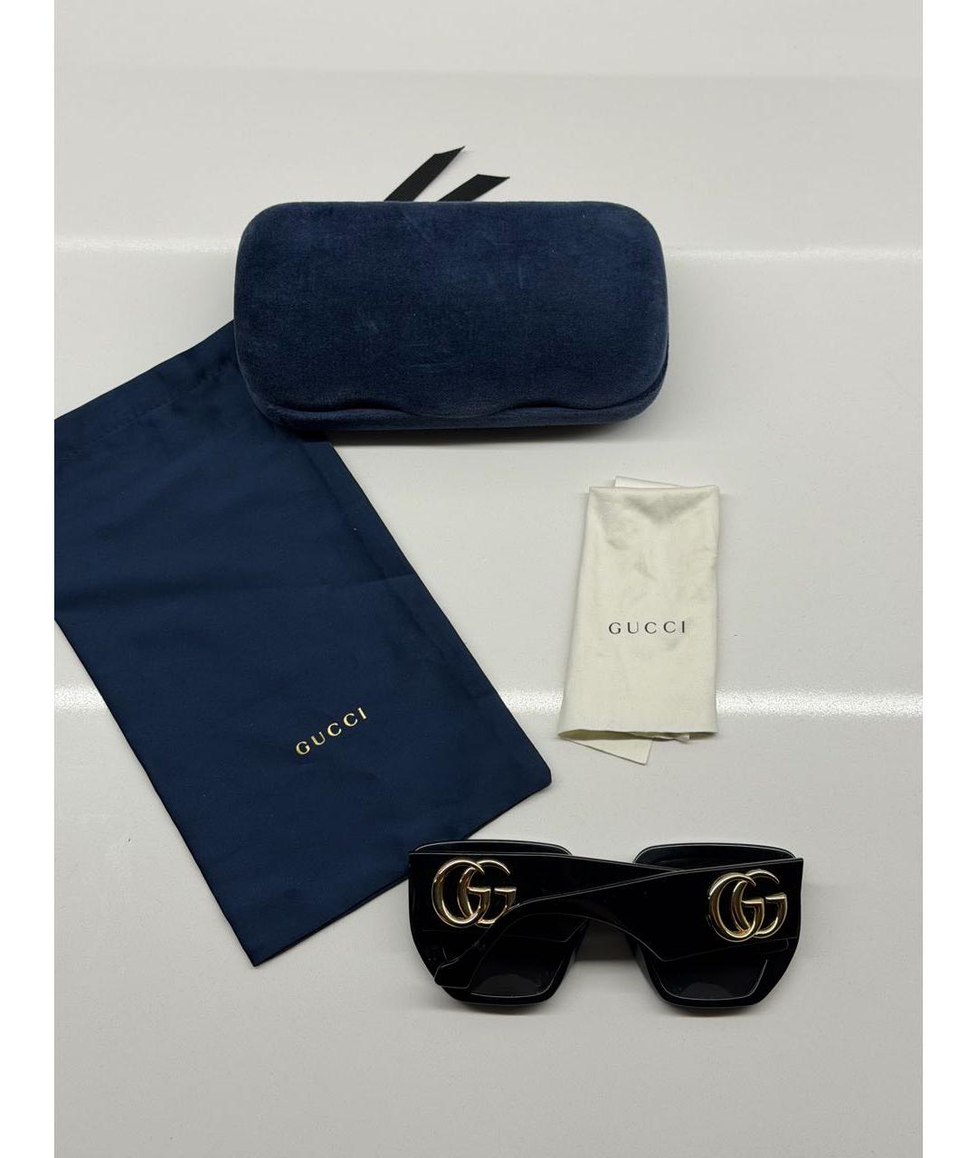 GUCCI Черные пластиковые солнцезащитные очки, фото 2