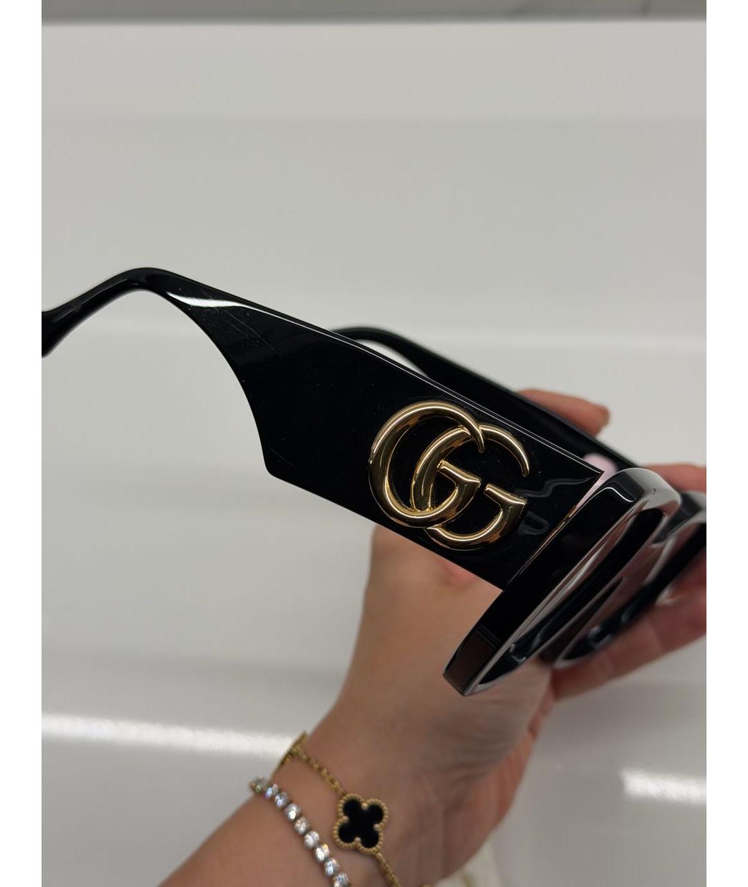 GUCCI Черные пластиковые солнцезащитные очки, фото 3