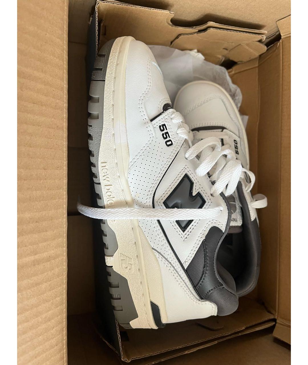 NEW BALANCE Белые кожаные кроссовки, фото 6