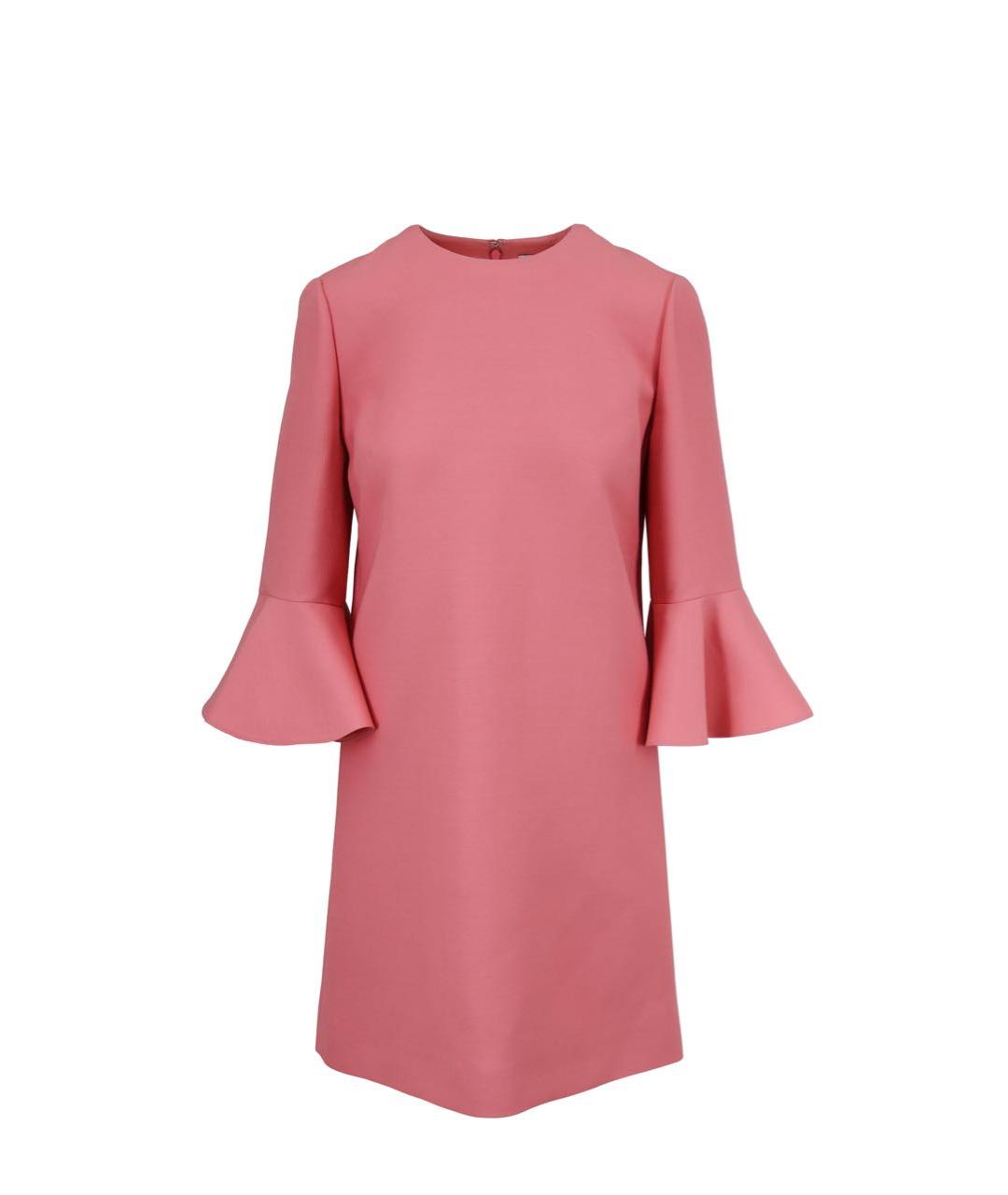 VALENTINO Коралловое шерстяное вечернее платье, фото 9