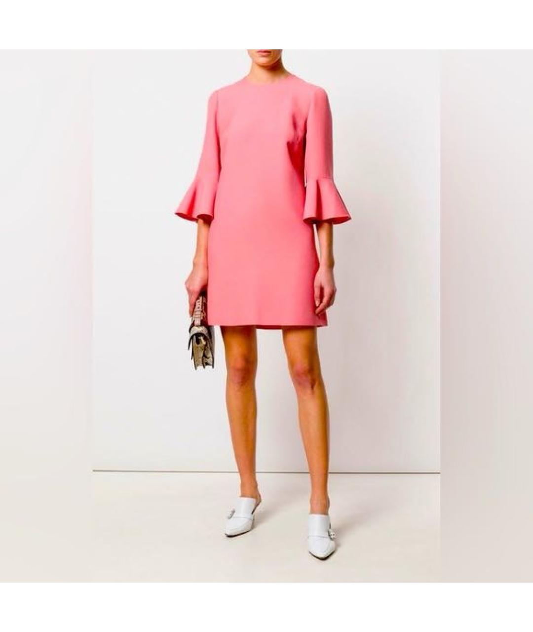 VALENTINO Коралловое шерстяное вечернее платье, фото 3