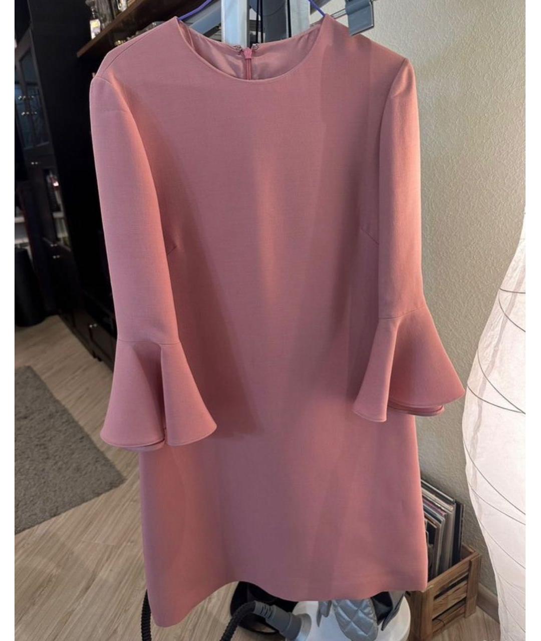 VALENTINO Коралловое шерстяное вечернее платье, фото 4
