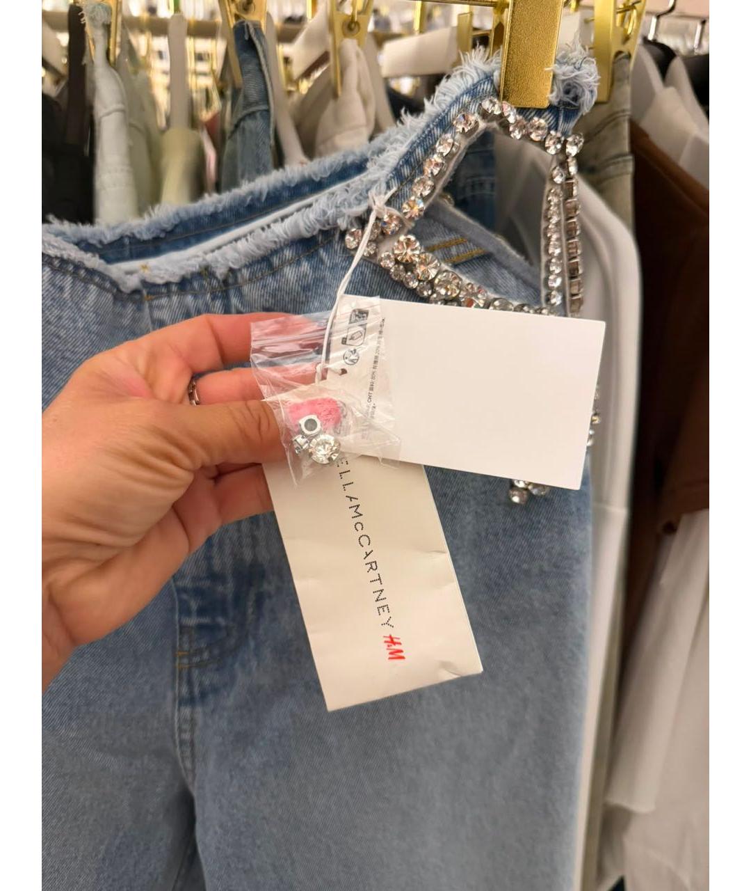 STELLA MCCARTNEY Голубые хлопковые прямые джинсы, фото 4