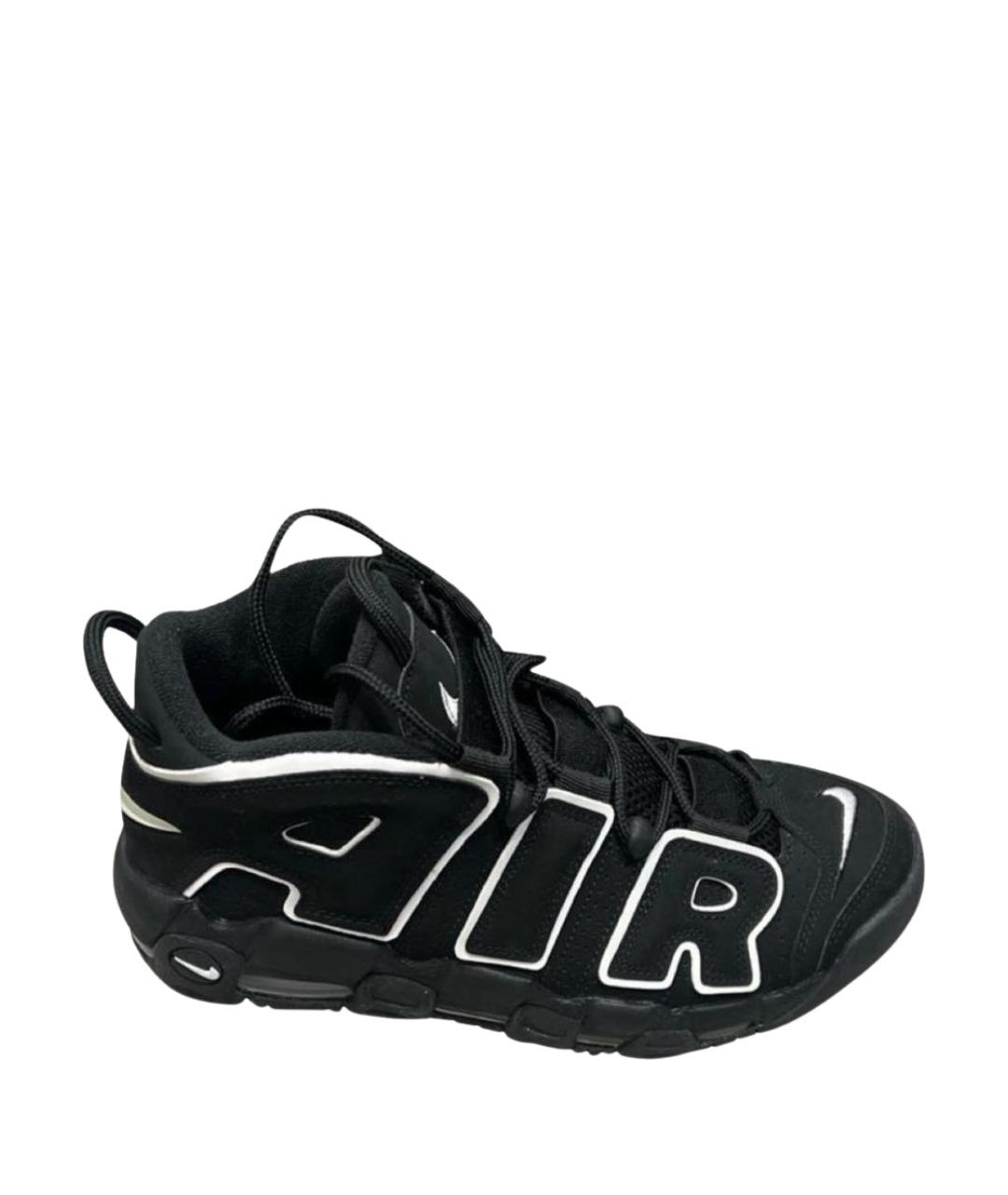 NIKE Черные кожаные высокие кроссовки / кеды, фото 1