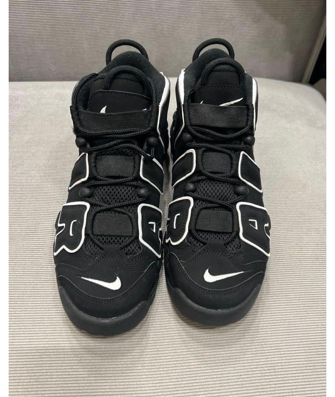 NIKE Черные кожаные высокие кроссовки / кеды, фото 2
