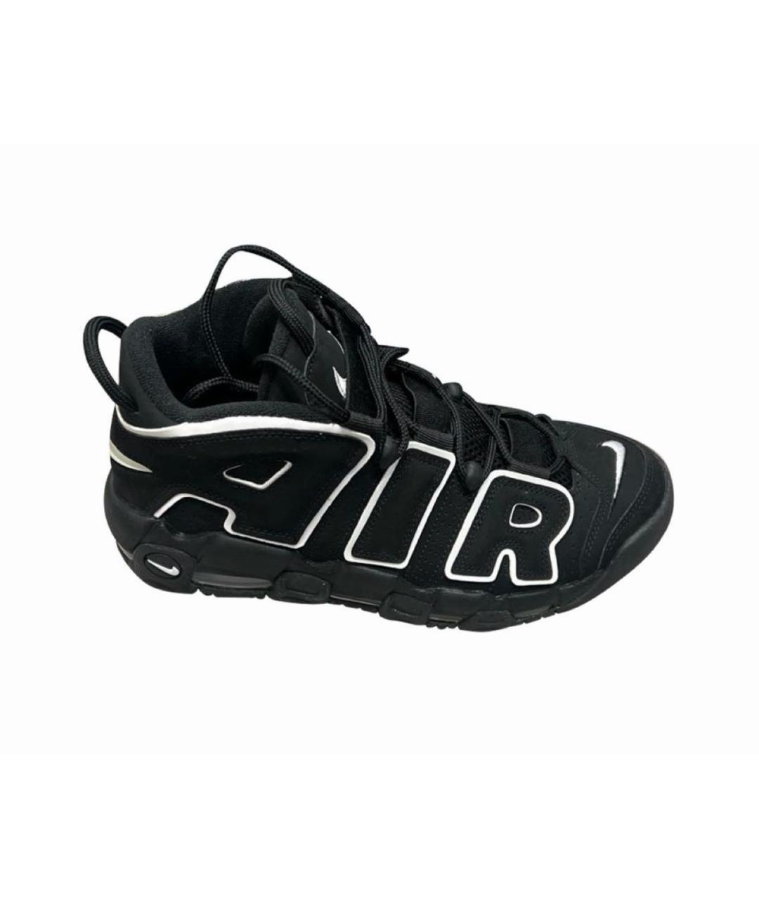 NIKE Черные кожаные высокие кроссовки / кеды, фото 5