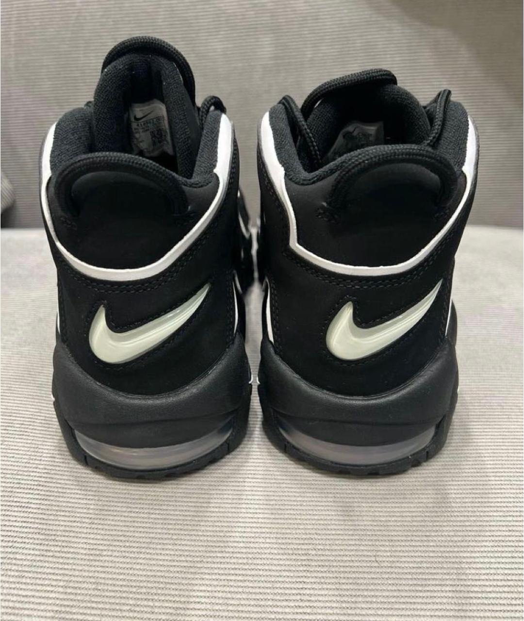 NIKE Черные кожаные высокие кроссовки / кеды, фото 4