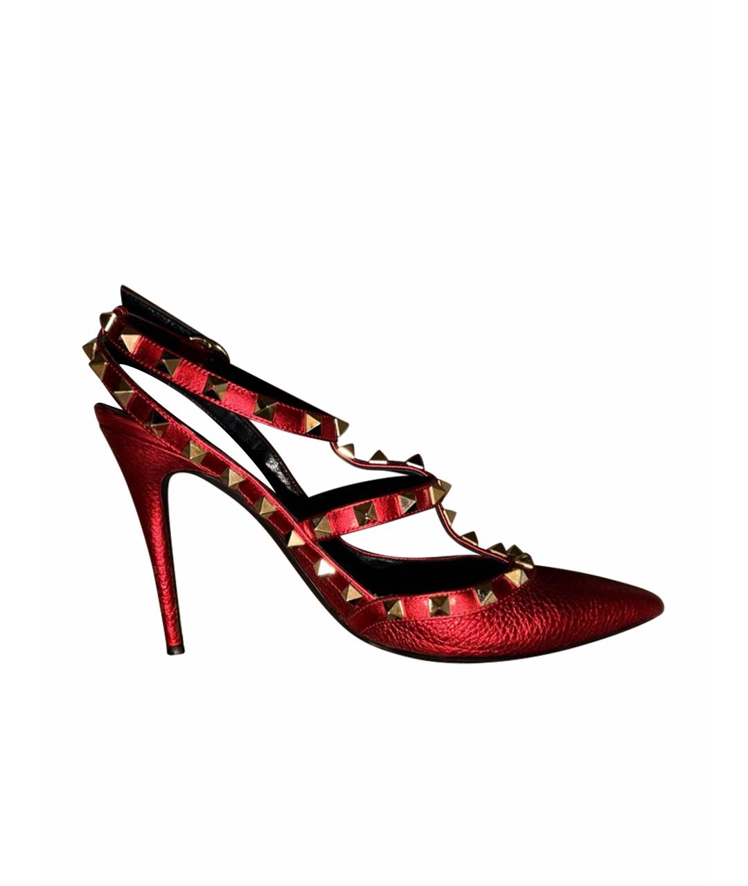 VALENTINO Красные кожаные туфли, фото 6