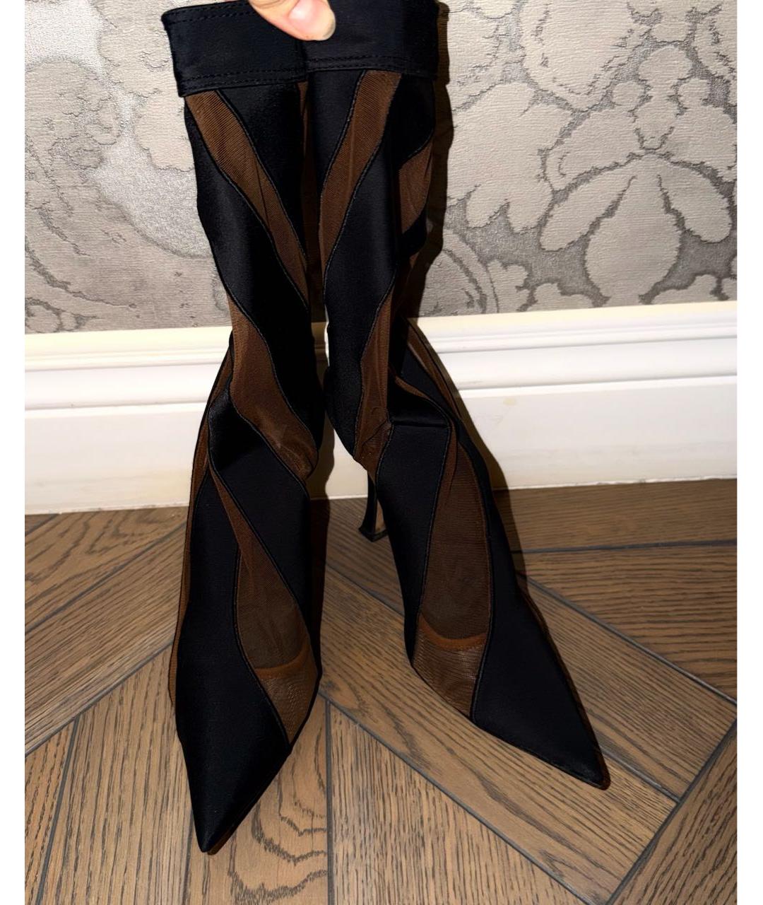 JIMMY CHOO Черные текстильные ботинки, фото 2