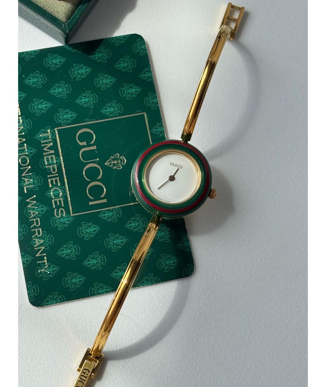 GUCCI Золотые латунные часы, фото 6