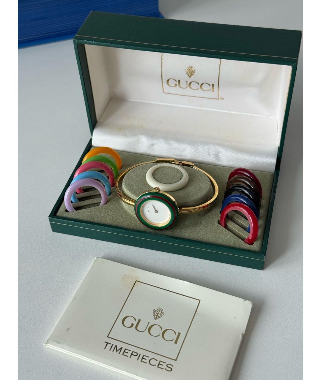 GUCCI Золотые латунные часы, фото 5