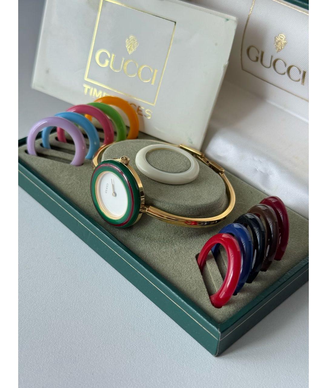 GUCCI Золотые латунные часы, фото 3