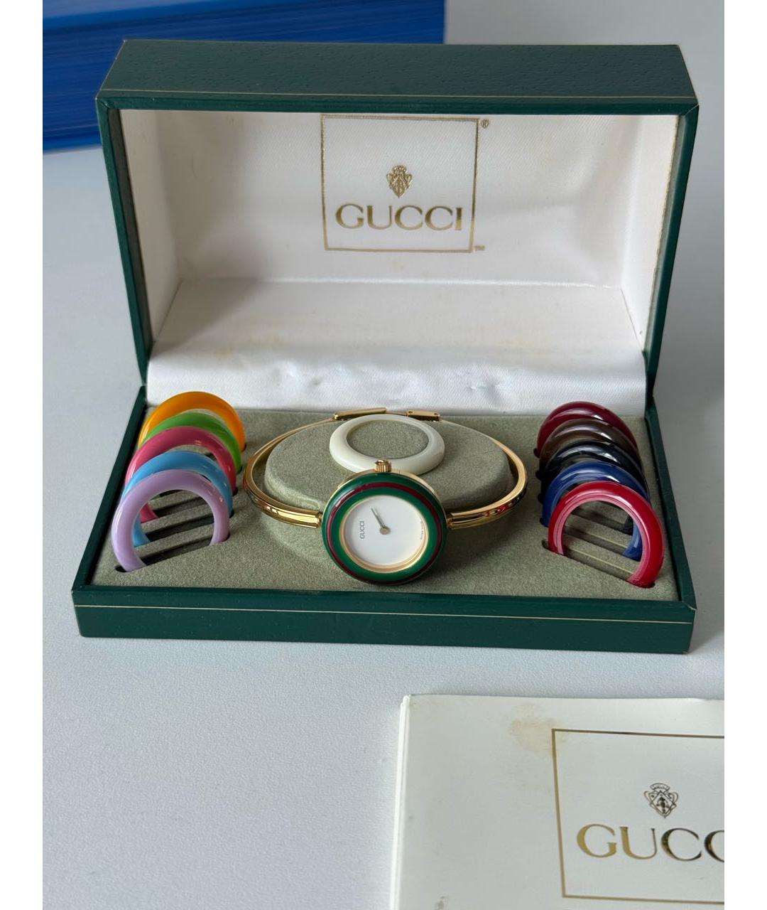 GUCCI Золотые латунные часы, фото 4