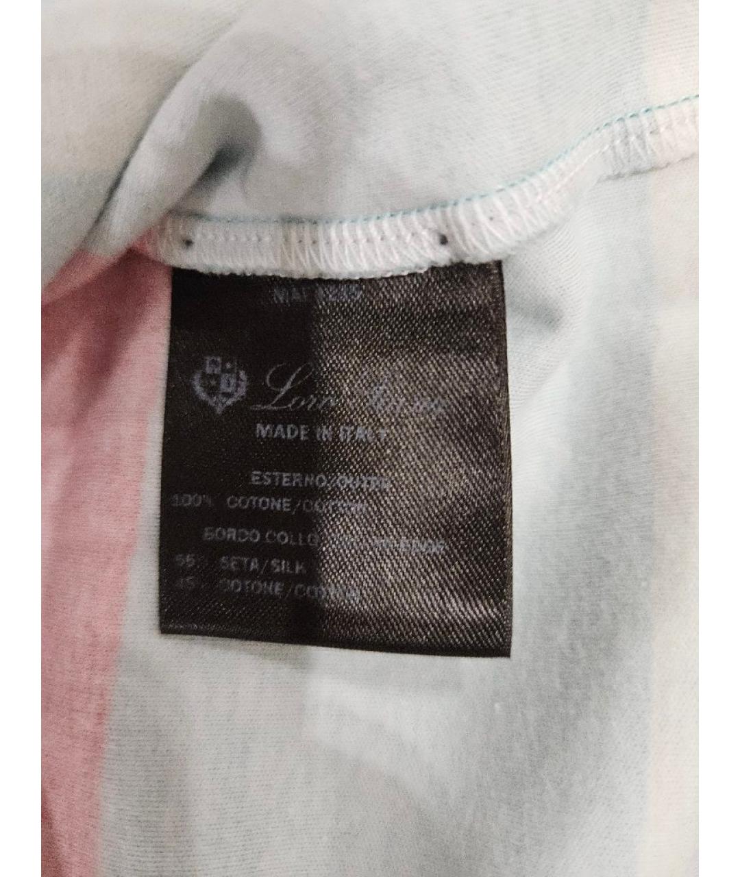 LORO PIANA Бирюзовая хлопковая футболка, фото 5