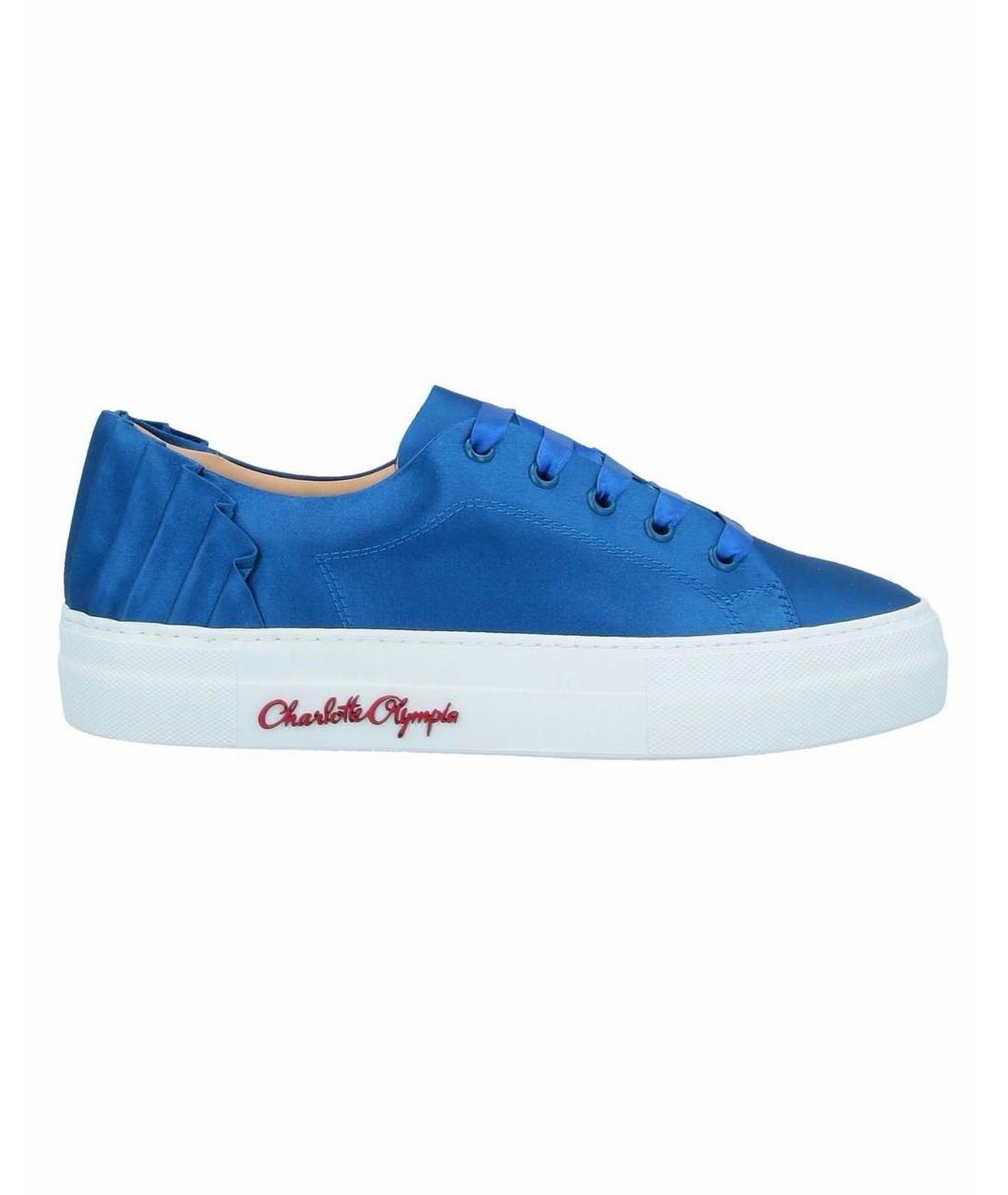 CHARLOTTE OLYMPIA Синие кожаные кеды, фото 9