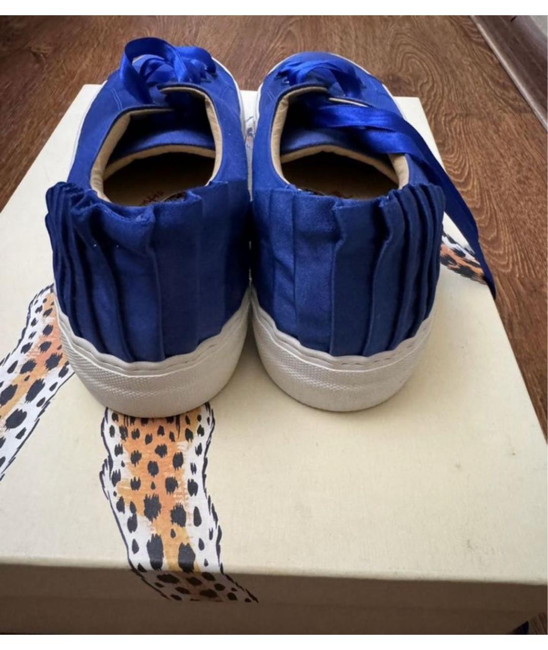 CHARLOTTE OLYMPIA Синие кожаные кеды, фото 7