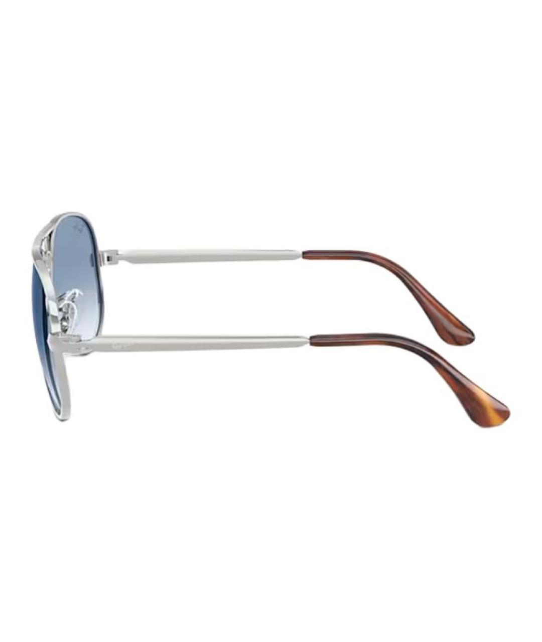RAY BAN Серебряные металлические солнцезащитные очки, фото 3