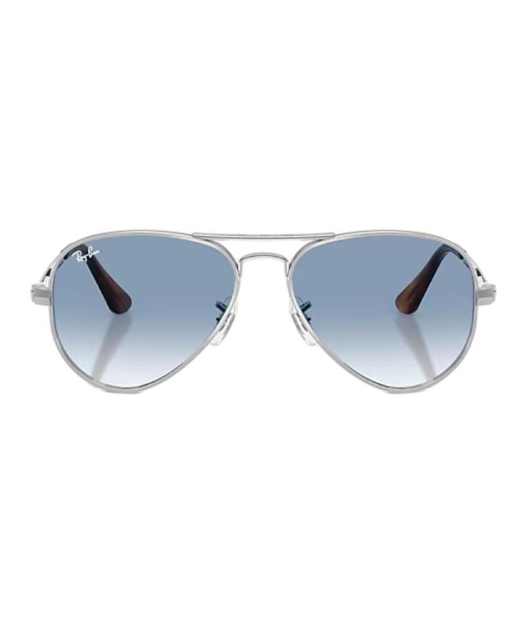 RAY BAN Серебряные металлические солнцезащитные очки, фото 2