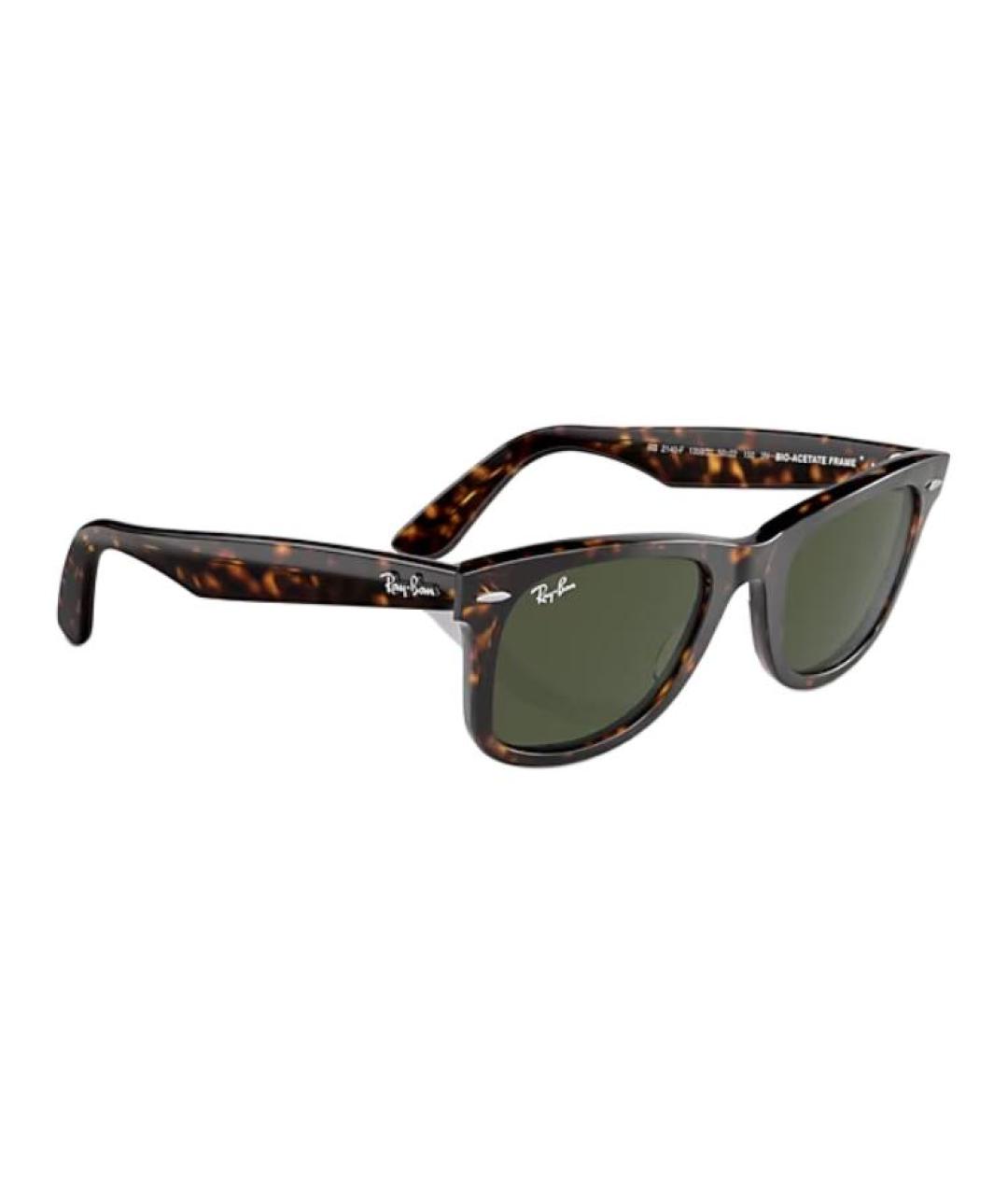 RAY BAN Коричневые пластиковые солнцезащитные очки, фото 4