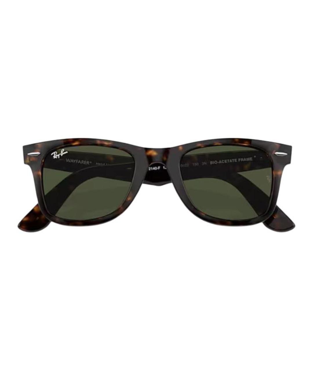 RAY BAN Коричневые пластиковые солнцезащитные очки, фото 5