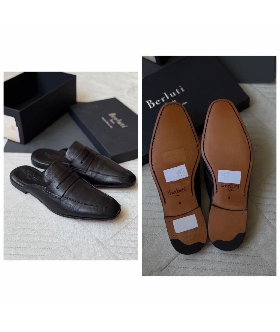 BERLUTI Черные кожаные лоферы, фото 3