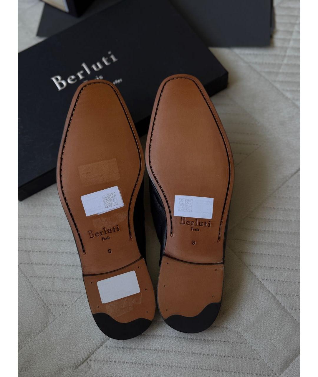BERLUTI Черные кожаные лоферы, фото 7