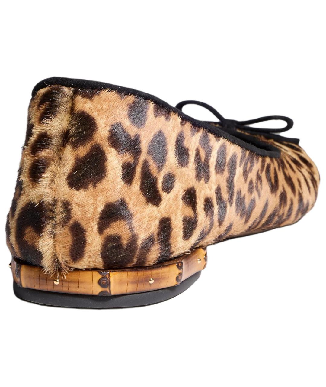 GUCCI Мульти кожаные балетки, фото 4