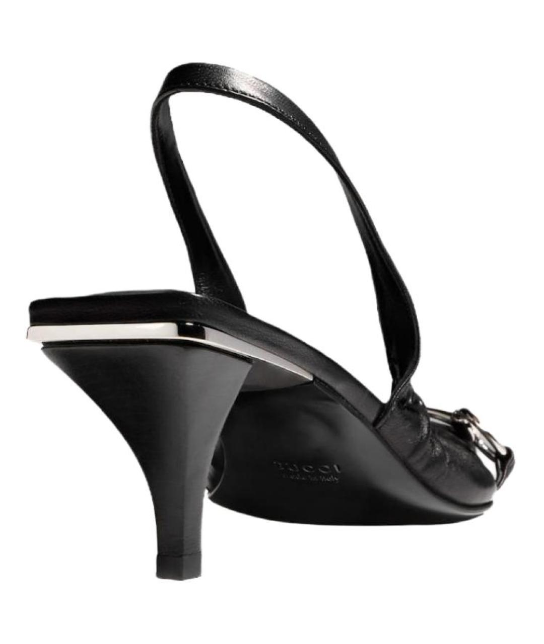 GUCCI Черные кожаные туфли, фото 5