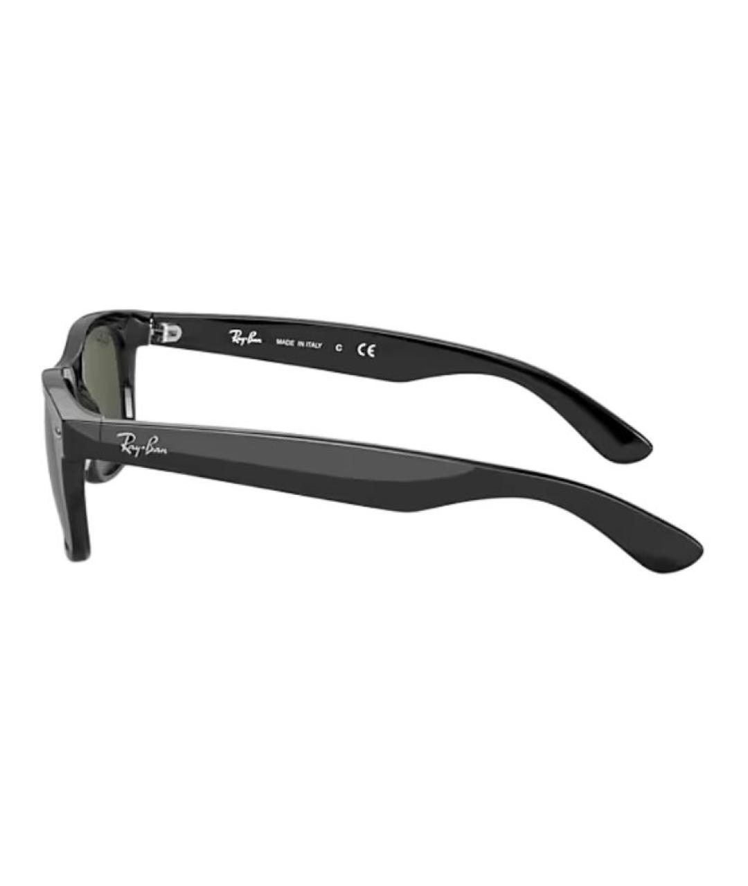 RAY BAN Черные пластиковые солнцезащитные очки, фото 5