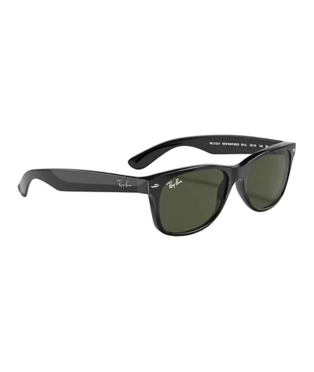 RAY BAN Черные пластиковые солнцезащитные очки, фото 3