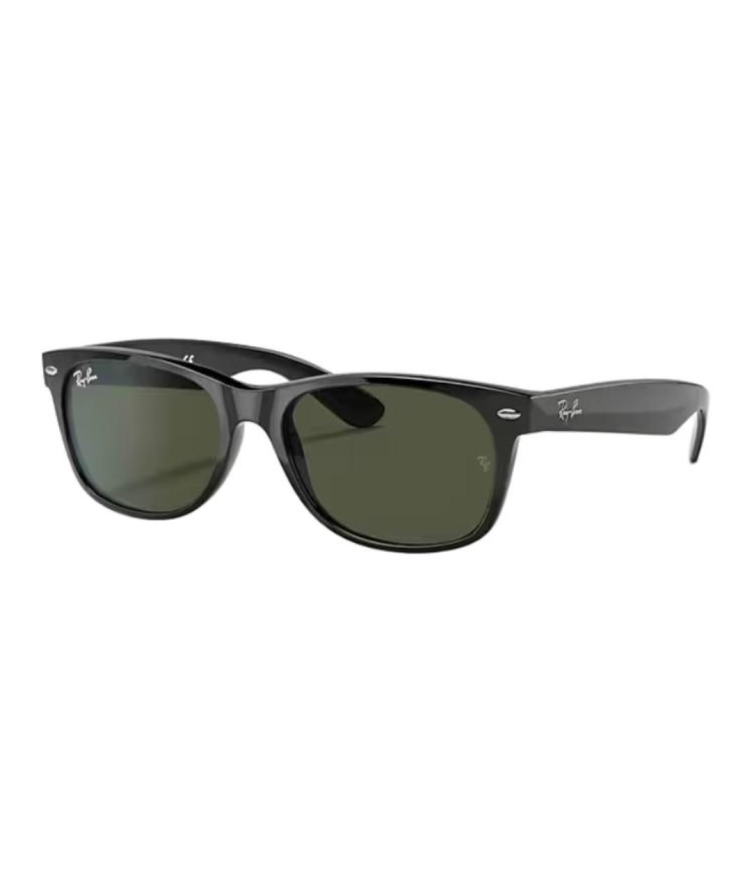 RAY BAN Черные пластиковые солнцезащитные очки, фото 1