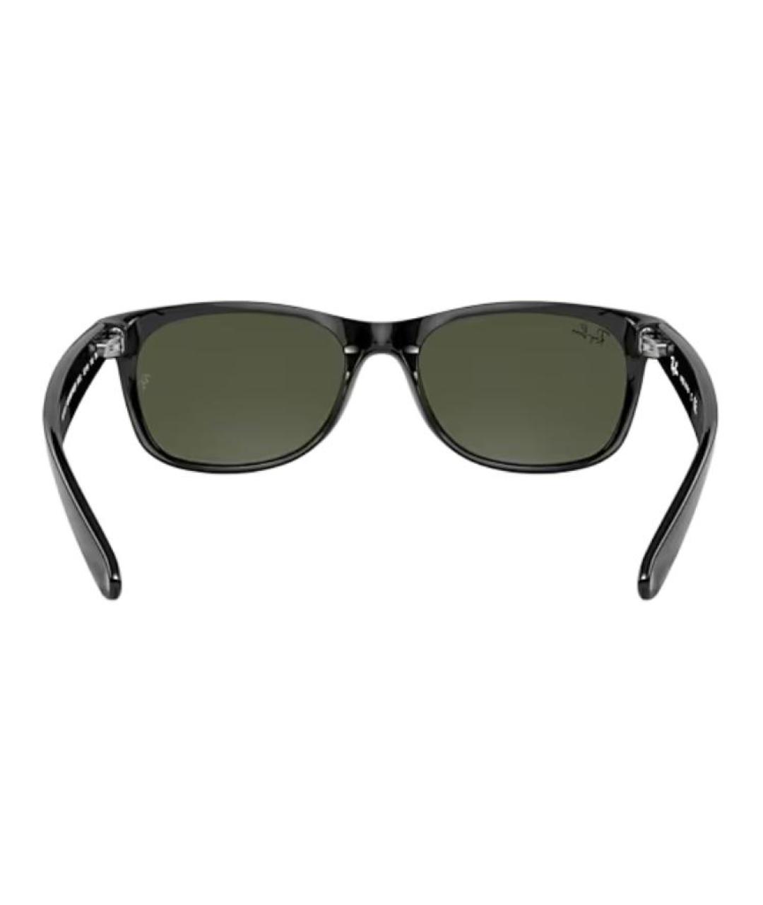 RAY BAN Черные пластиковые солнцезащитные очки, фото 4