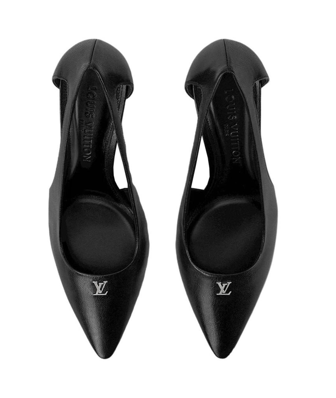 LOUIS VUITTON Черные кожаные туфли, фото 4