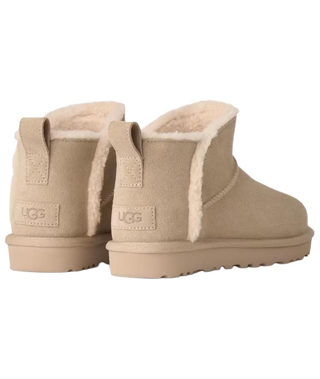 UGG Бежевые замшевые полусапоги, фото 4