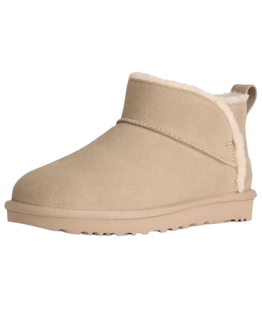 UGG Бежевые замшевые полусапоги, фото 2