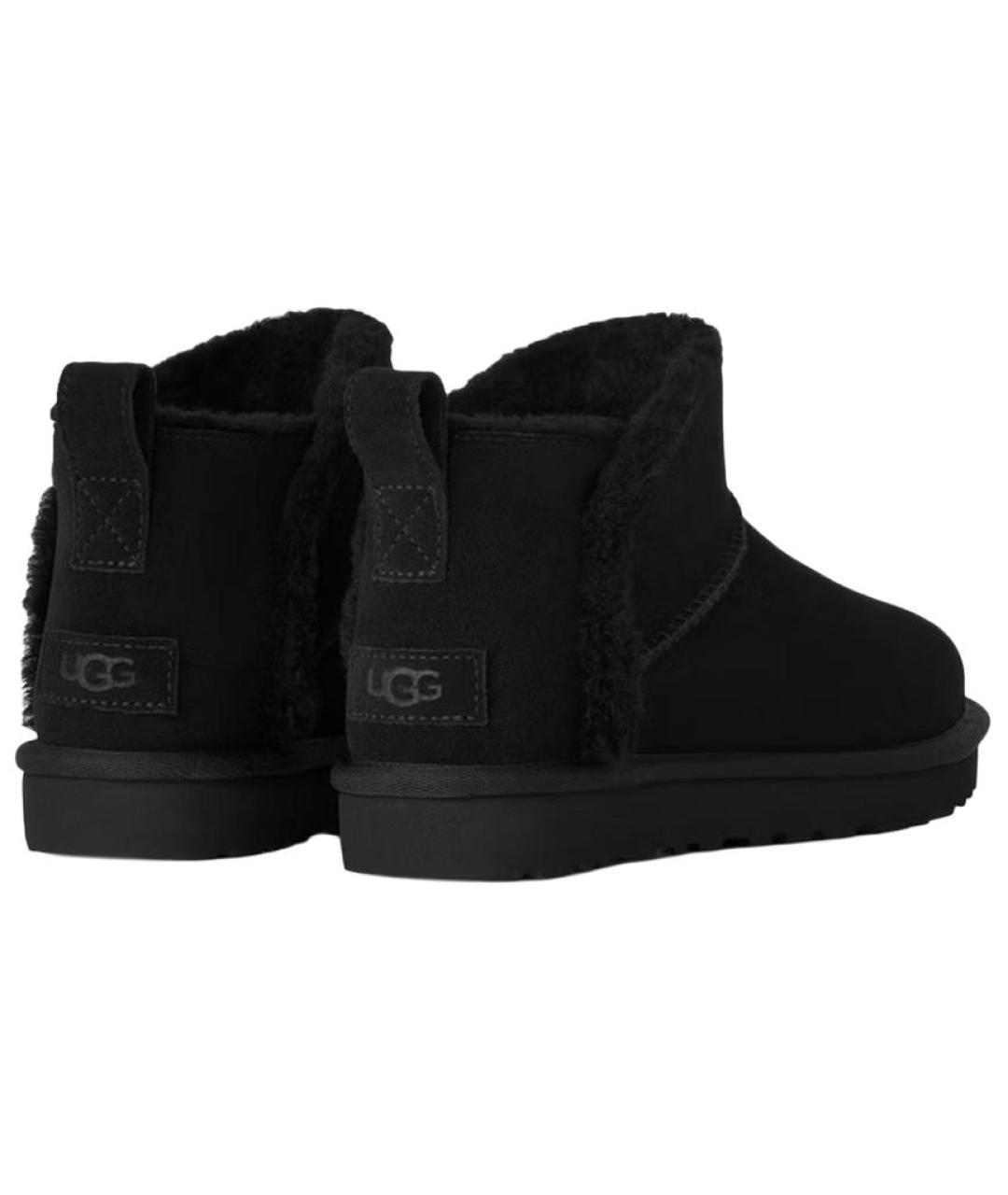 UGG Черные замшевые полусапоги, фото 4