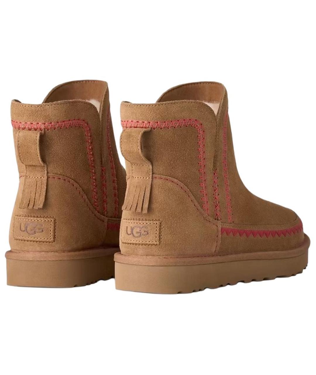UGG Коричневые замшевые полусапоги, фото 4