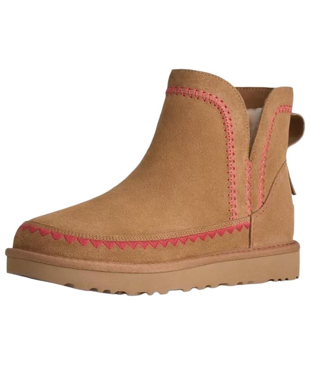 UGG Коричневые замшевые полусапоги, фото 2